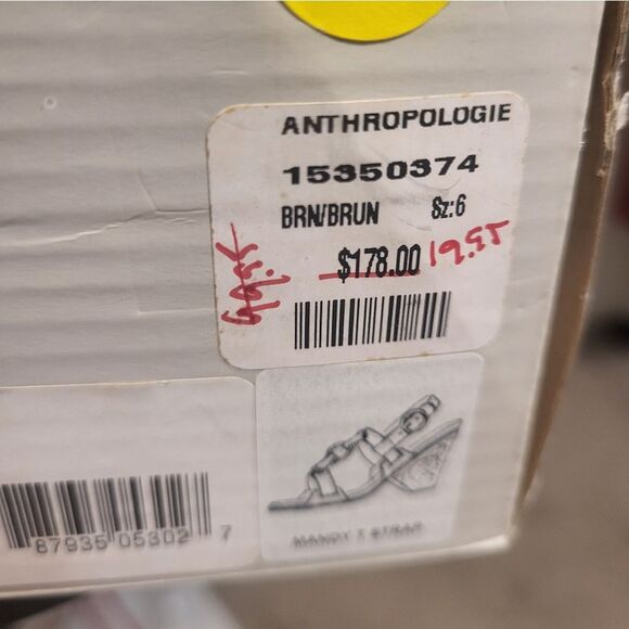 Frye by Anthropologie Mandy T-Strap Leather Sandals in Cognac Brown, Size 6 - Picture 12 of 13